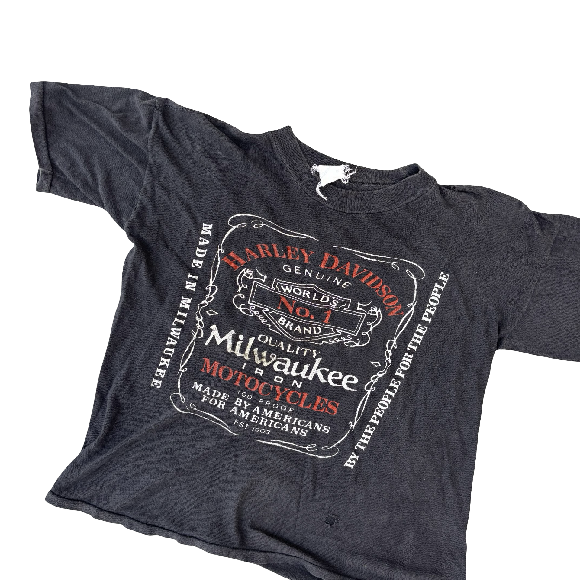 80’s Harley Jack Daniel’s Parody Tee Milwaukee Size M