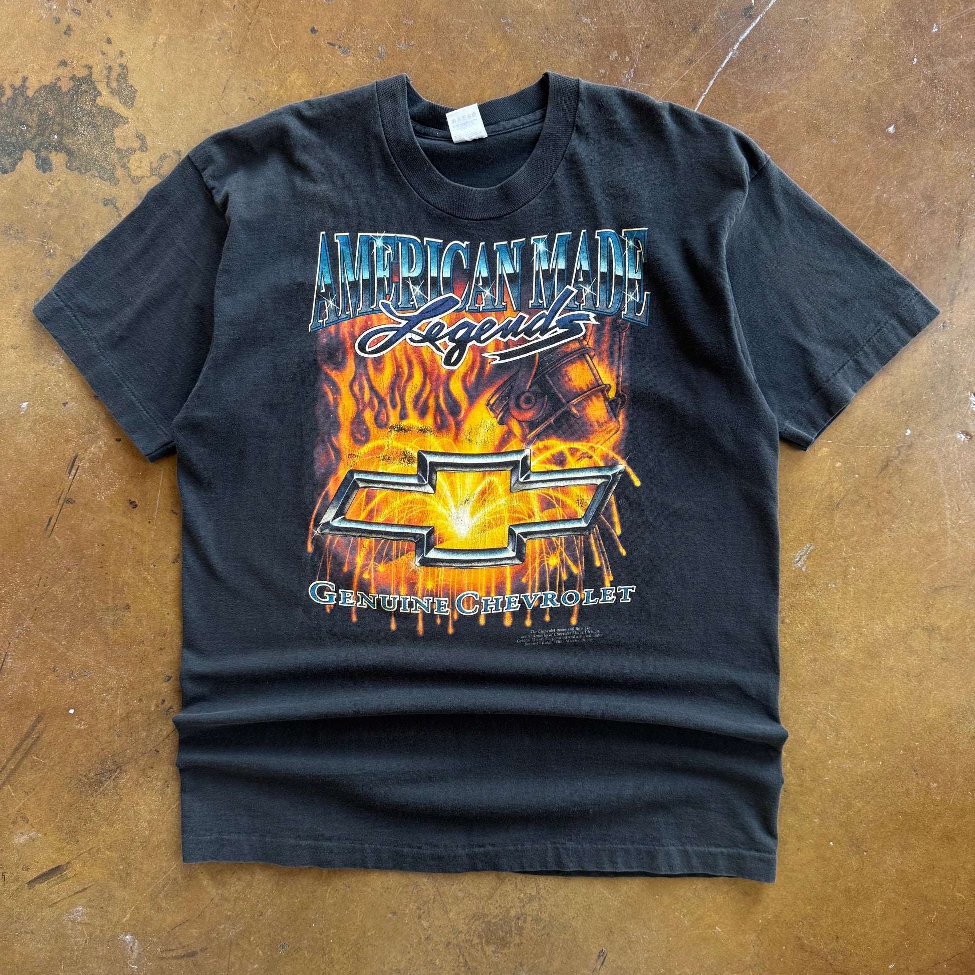 90’s American Made Legend Chevy Flame Tee (XL)