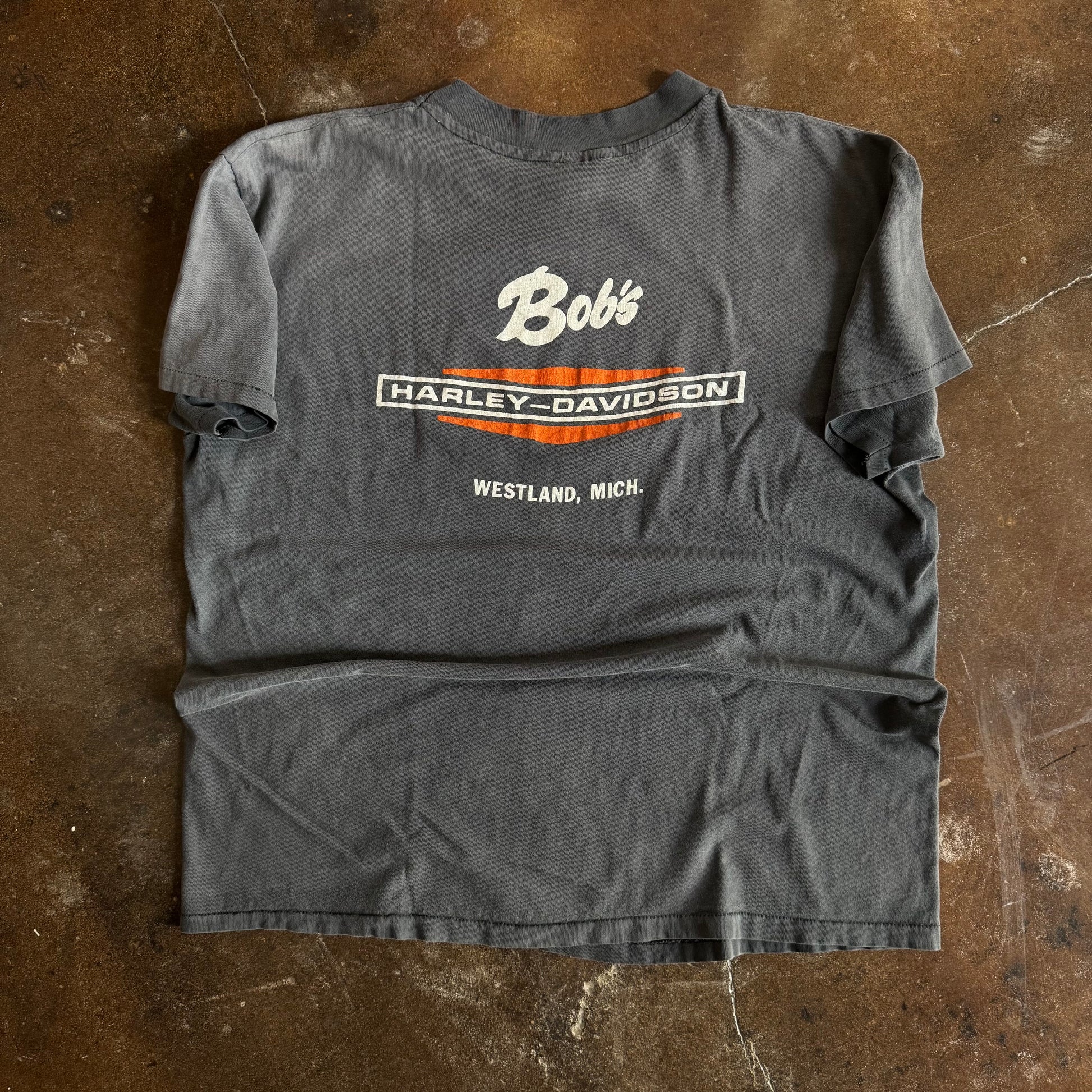 80’s Harley Rules Establish Eagle Sun Faded Tee (XL)