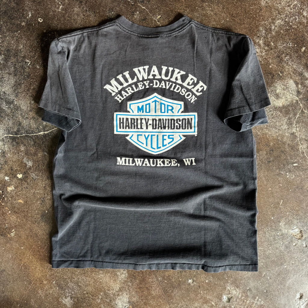 90’s Harley Legends Live Milwaukee Sun Faded Tee (L)