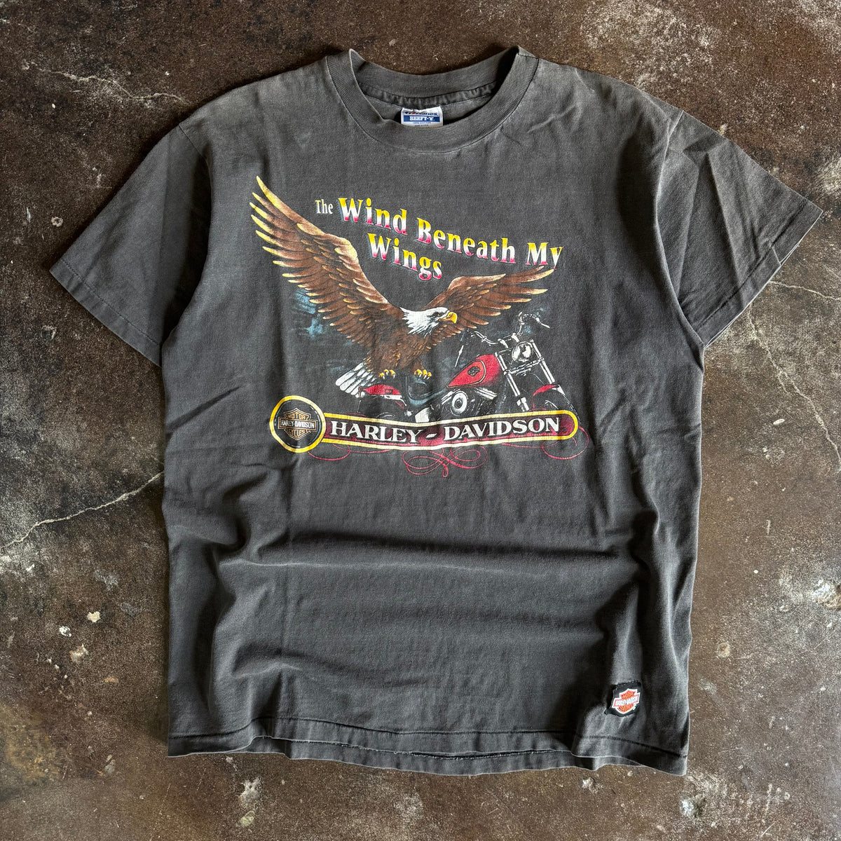 80’s Harley Wind Beneath My Wings Sun Faded Tee (XL)