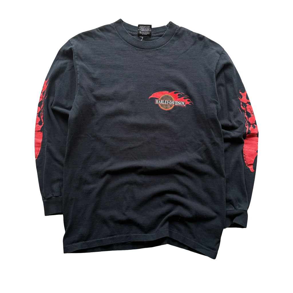90’s Harley Flame Eagle Longsleeve Tee Size L