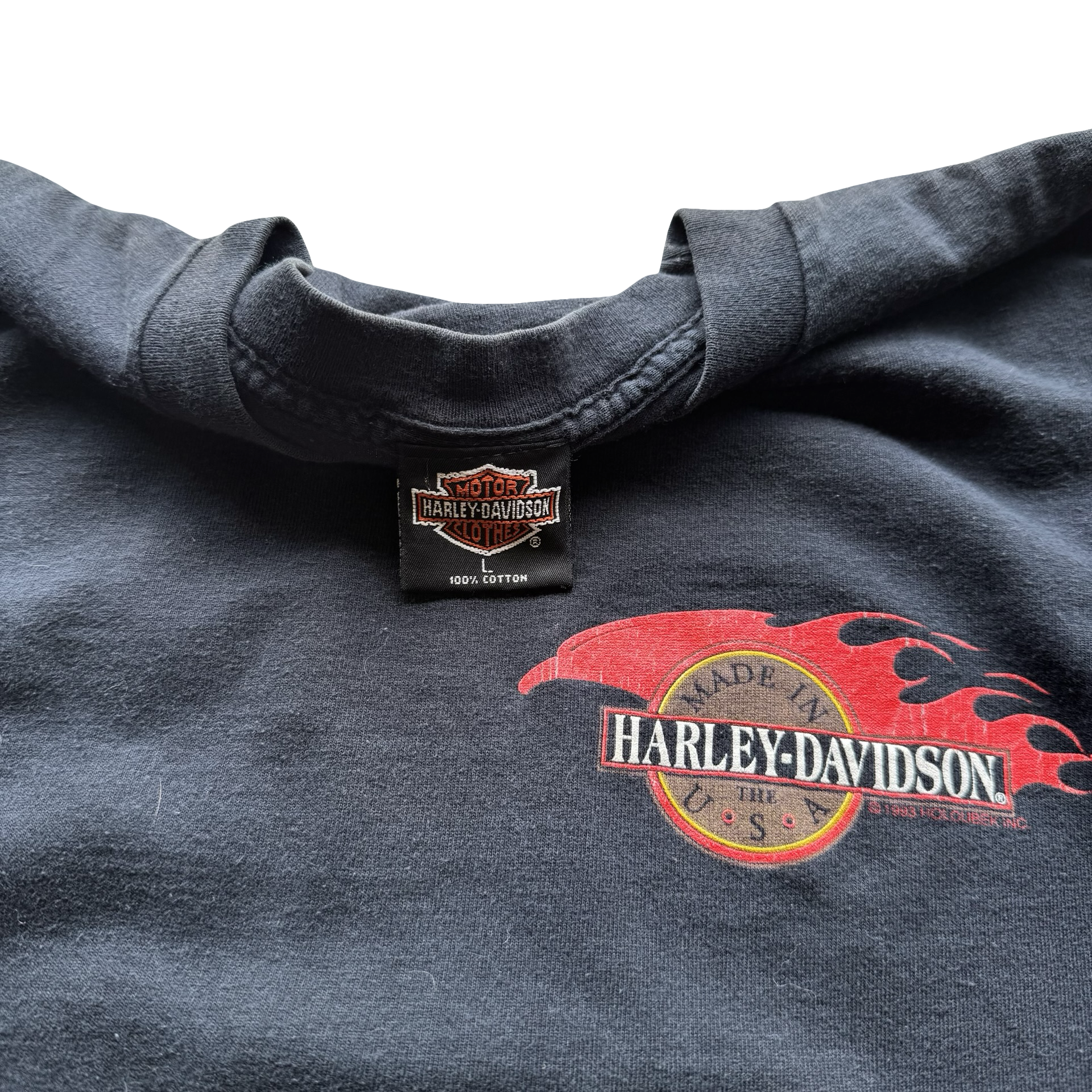 90’s Harley Flame Eagle Longsleeve Tee Size L