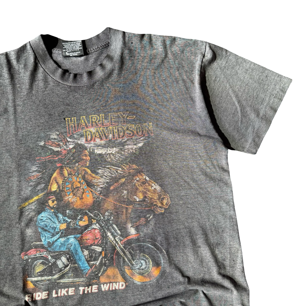 80’s Harley Native American Ride Like The Wind Tee Size XL