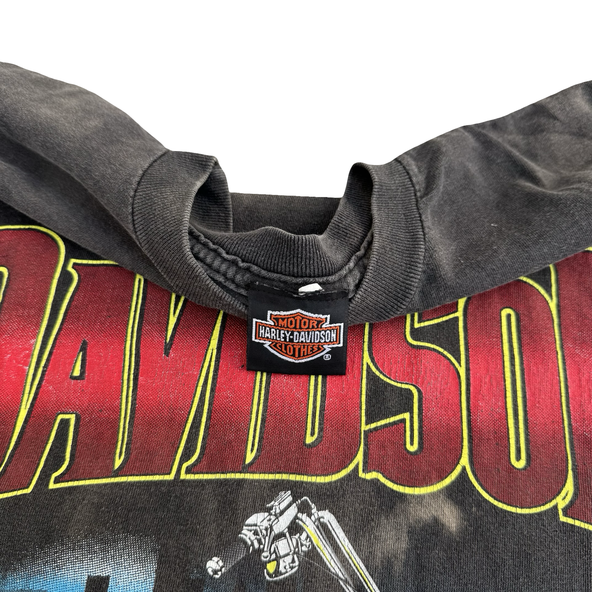90’s Harley Davidson Chopper Tee Distressed & Faded Size L