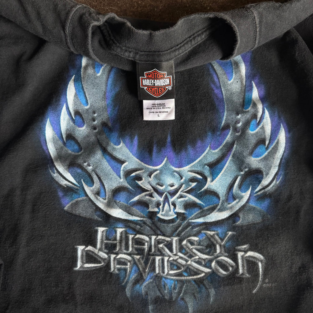 Y2K Harley Flaming Blades Ohio Longsleeve (L)