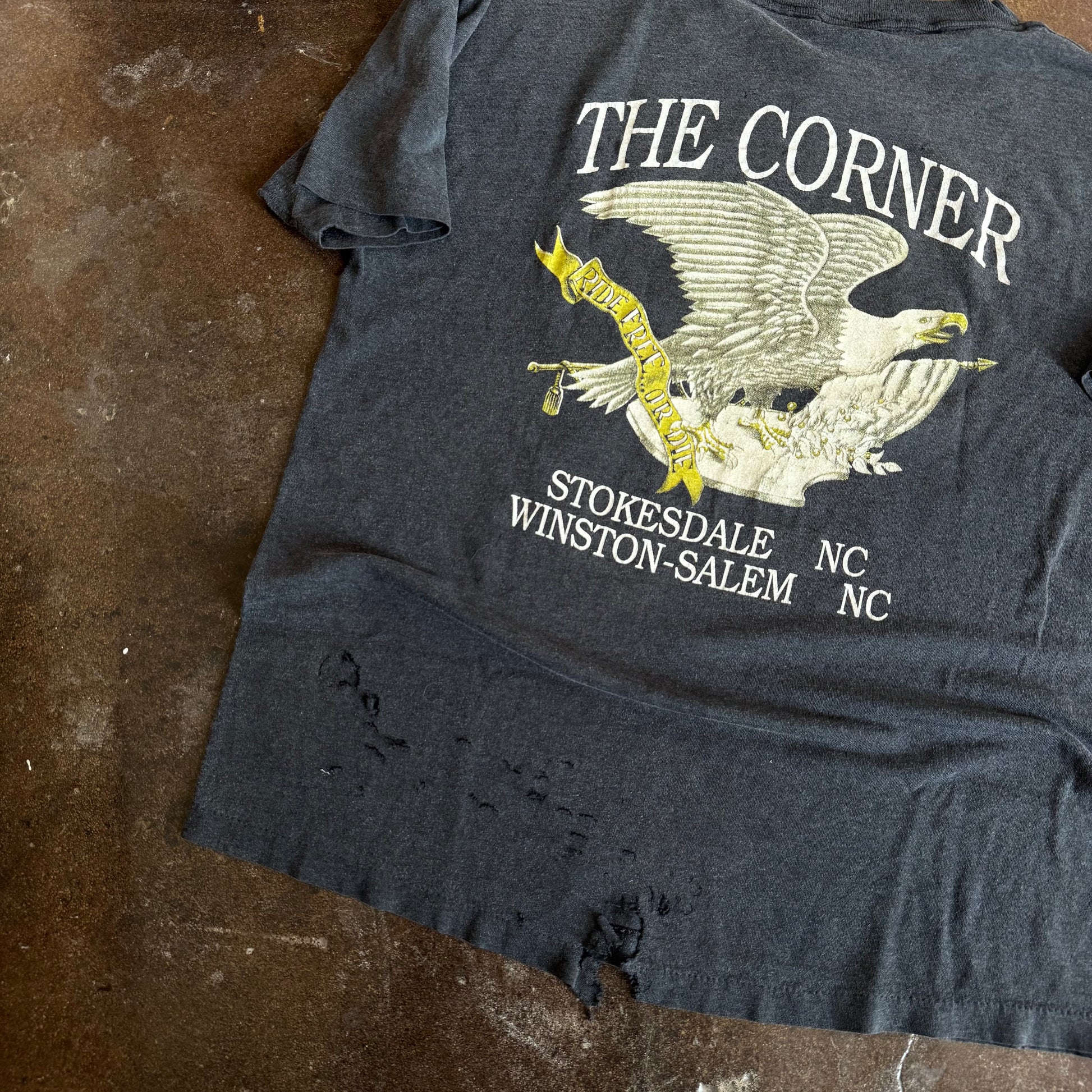 80’s 3D Emblem Helmet Laws Suck Tee (L)