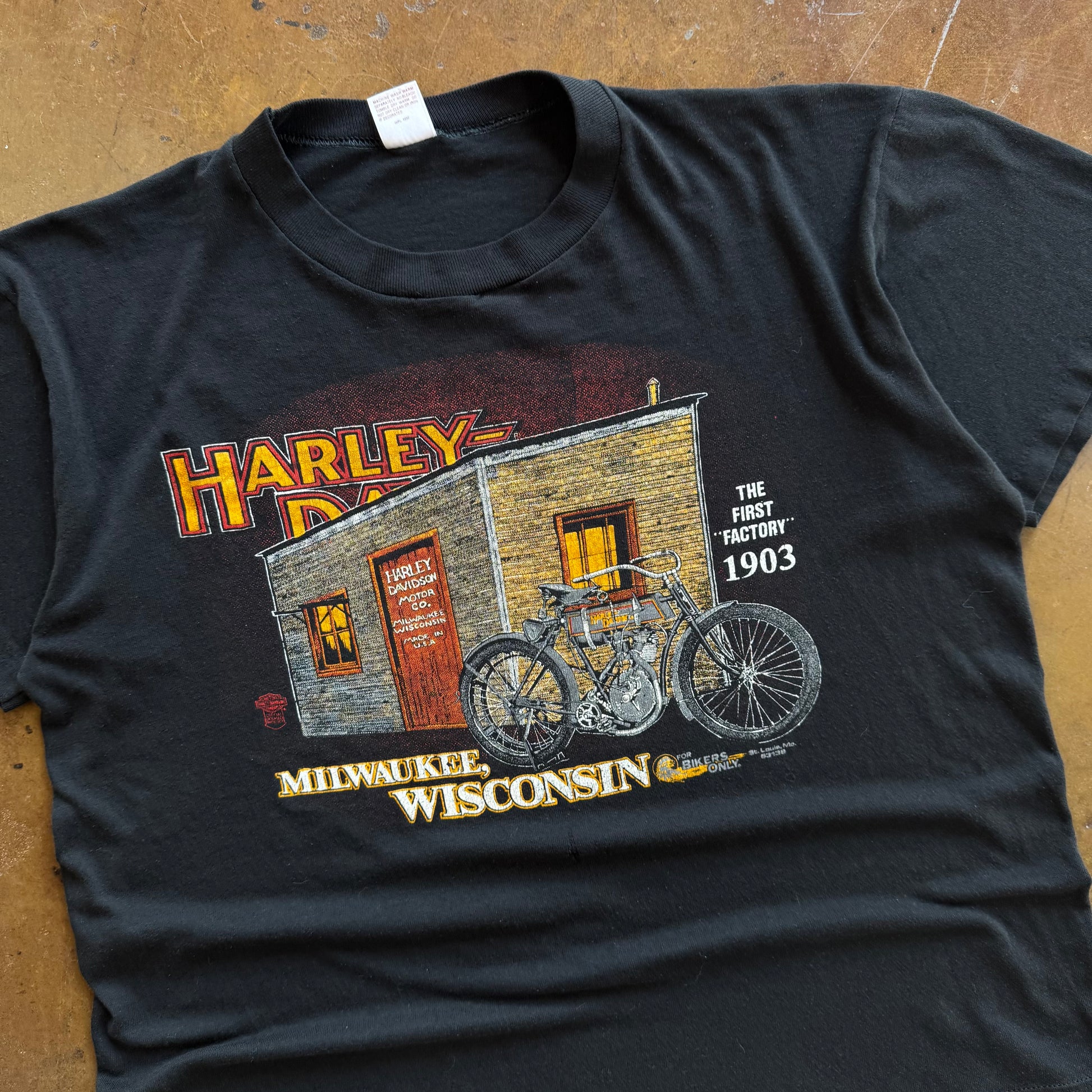 80’s Harley “The First Factory” Wisconsin Tee (XL)