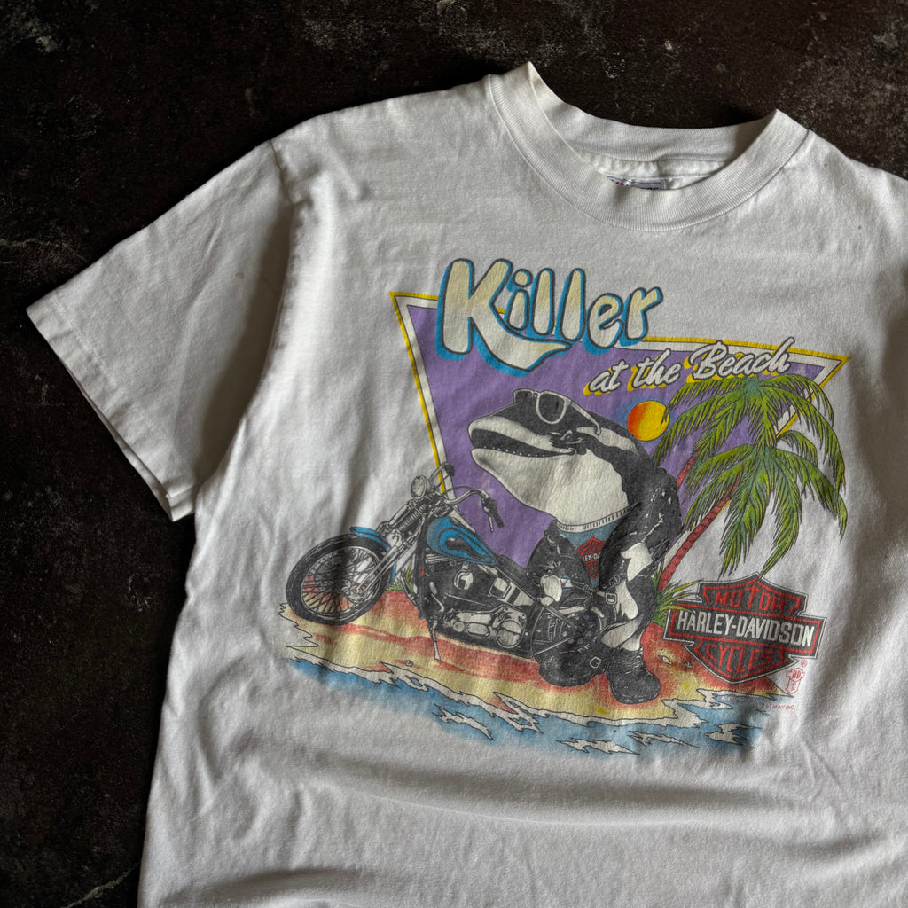 80’s Harley Killer Whale “at the Beach” Tee (L)
