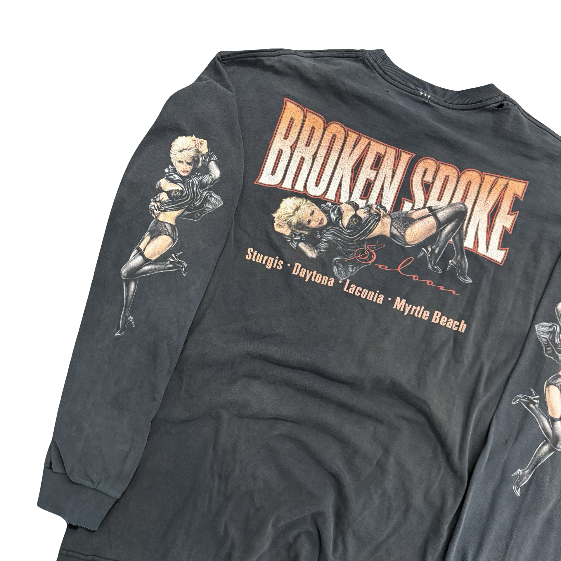 Y2K Broken Spoke Biker MILF Longsleeve Tee Size XL