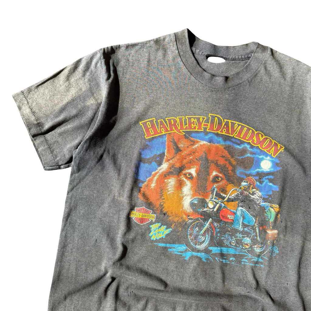 80’s Harley Sun Faded Wolf Tee Size L