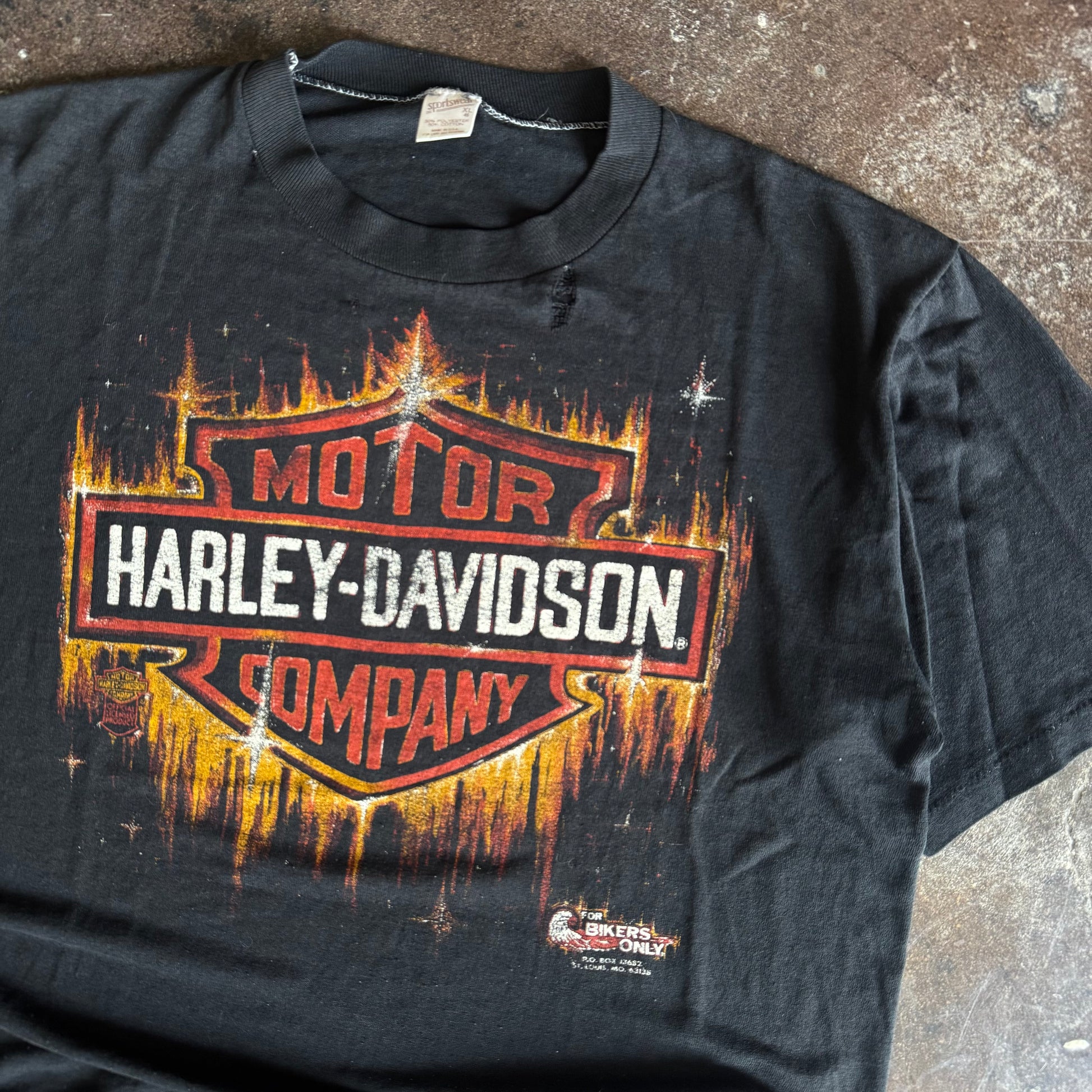 80’s Harley Shining Shield “Bikers Only” Tee (XL)