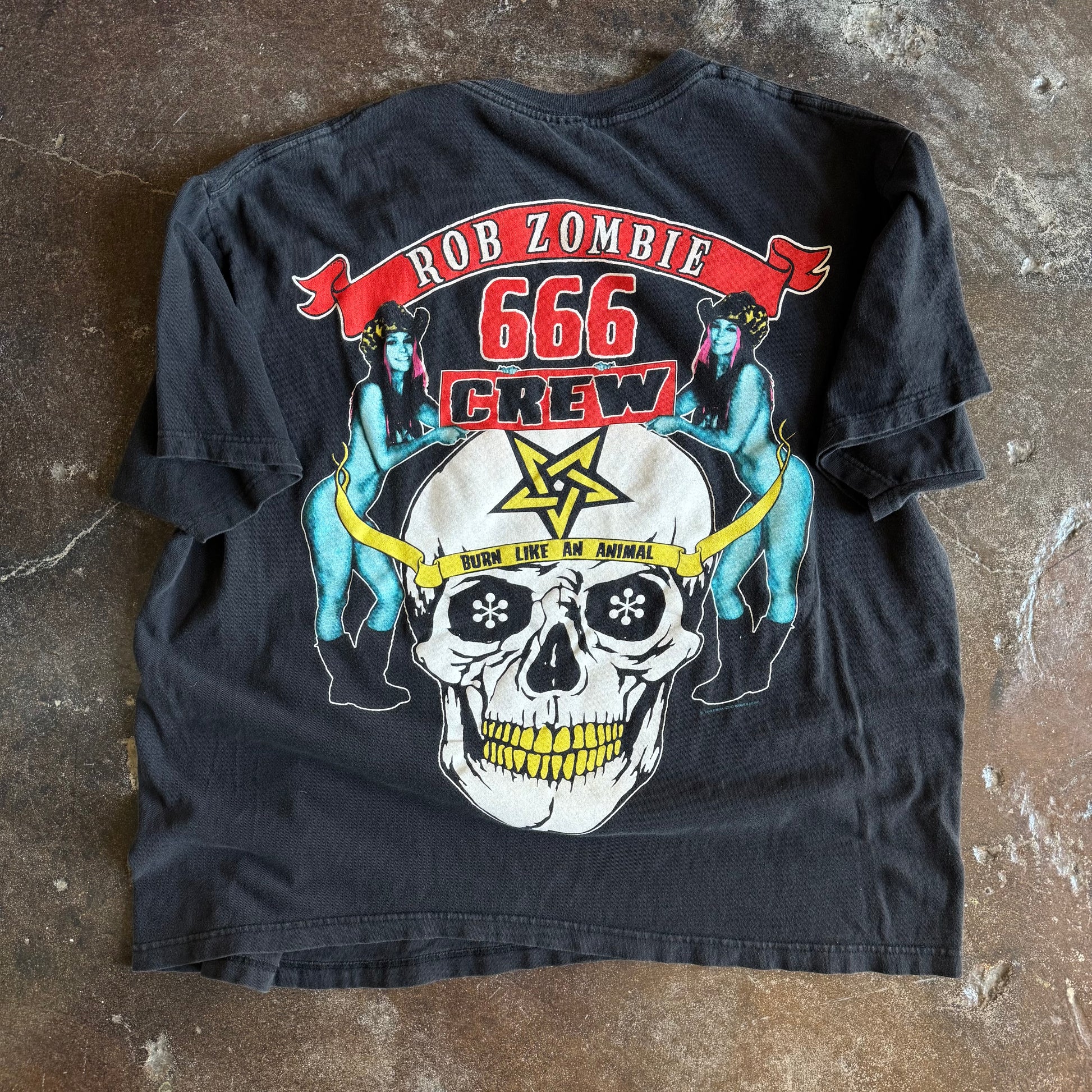 90’s Rob Zombie Dragula 666 Crew Tee (XL)