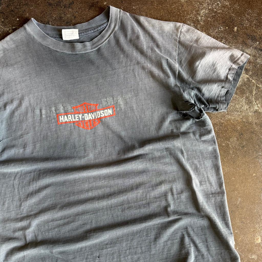 80’s Harley Wing Emblem Sun Faded Tee (XL)