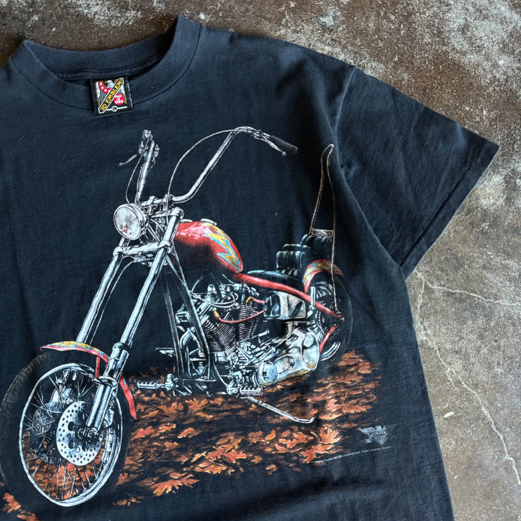90’s Harley 3D Emblem “Ride The Gold Country” Tee (L)