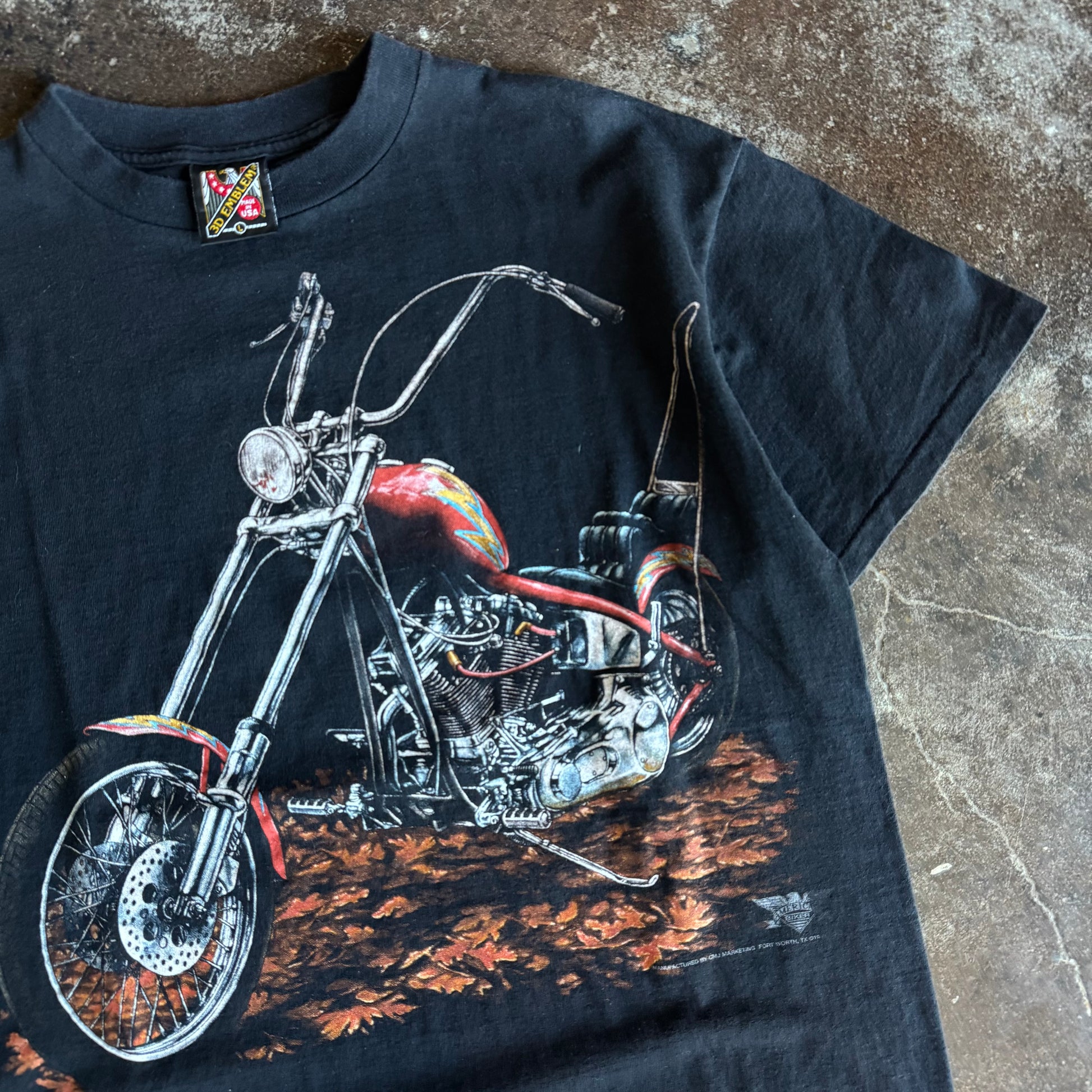 90’s Harley 3D Emblem “Ride The Gold Country” Tee (L)