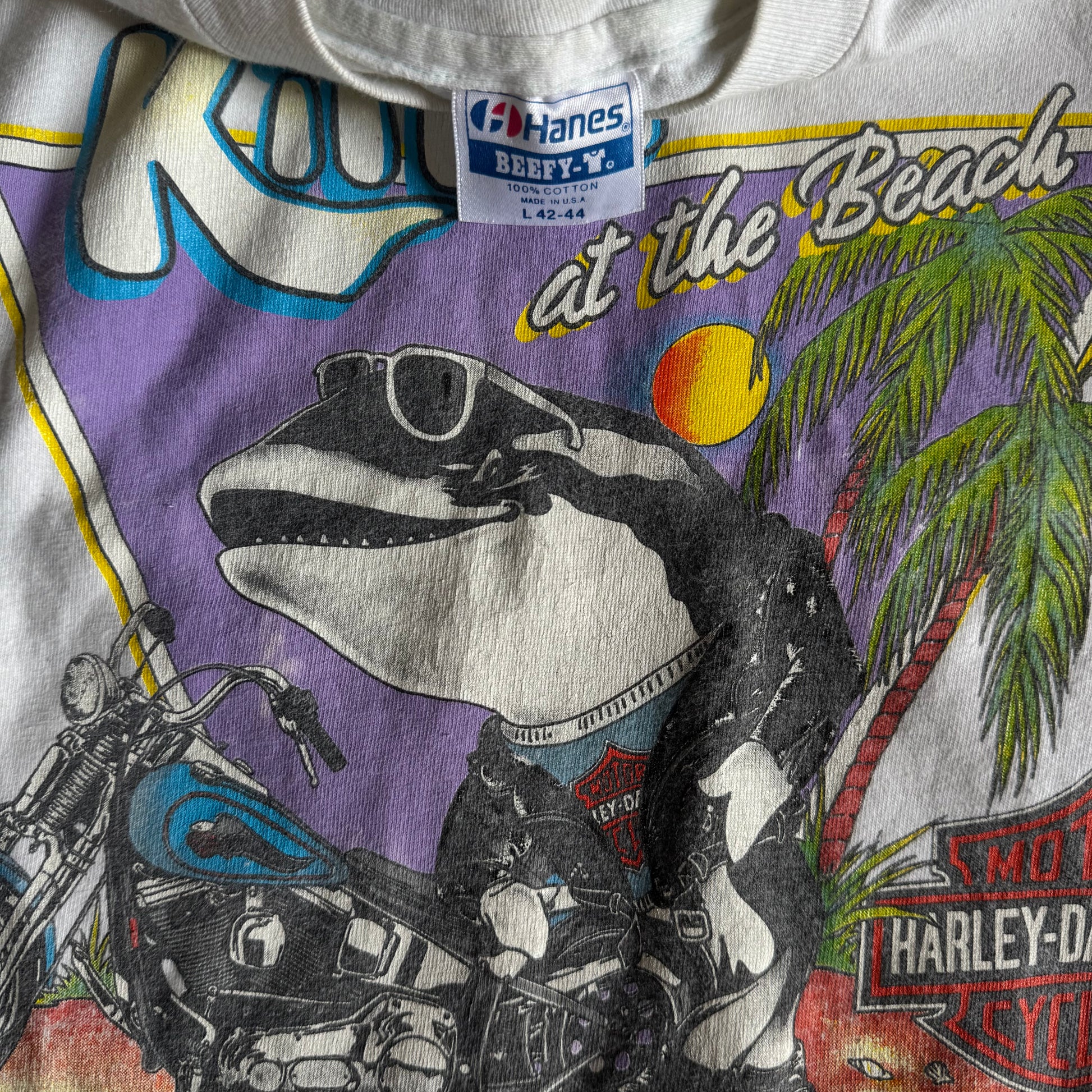 80’s Harley Killer Whale “at the Beach” Tee (L)