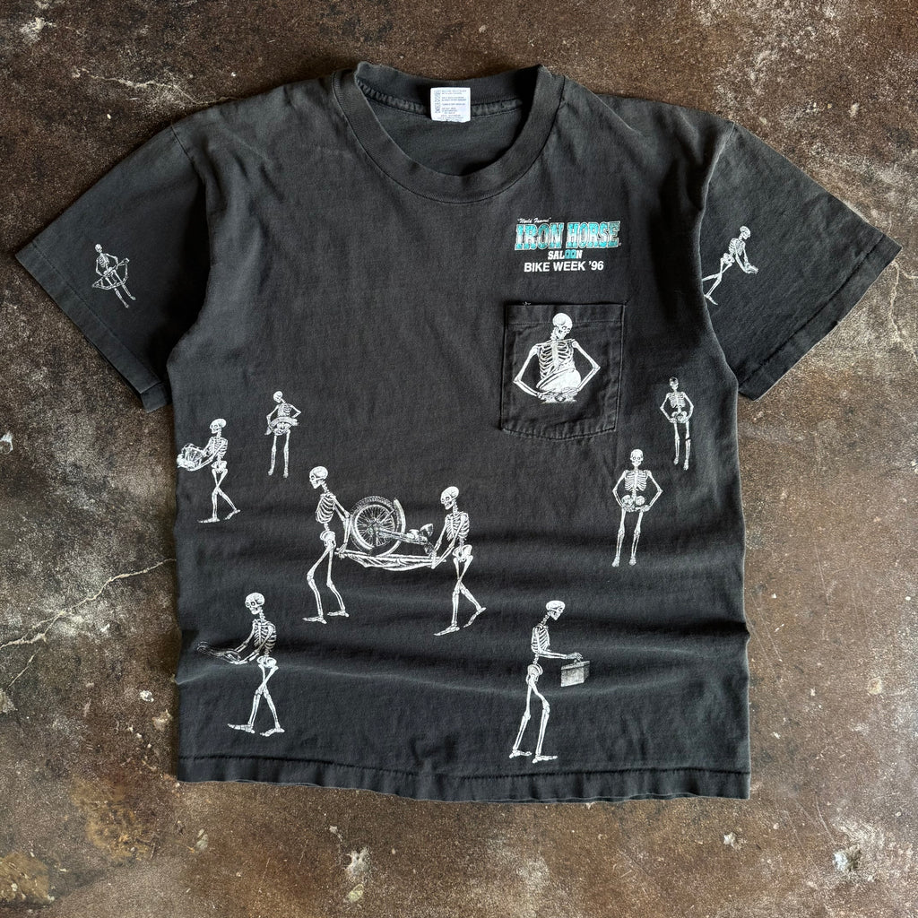 90’s Iron Horse Skeleton AOP Pocket Tee (L)