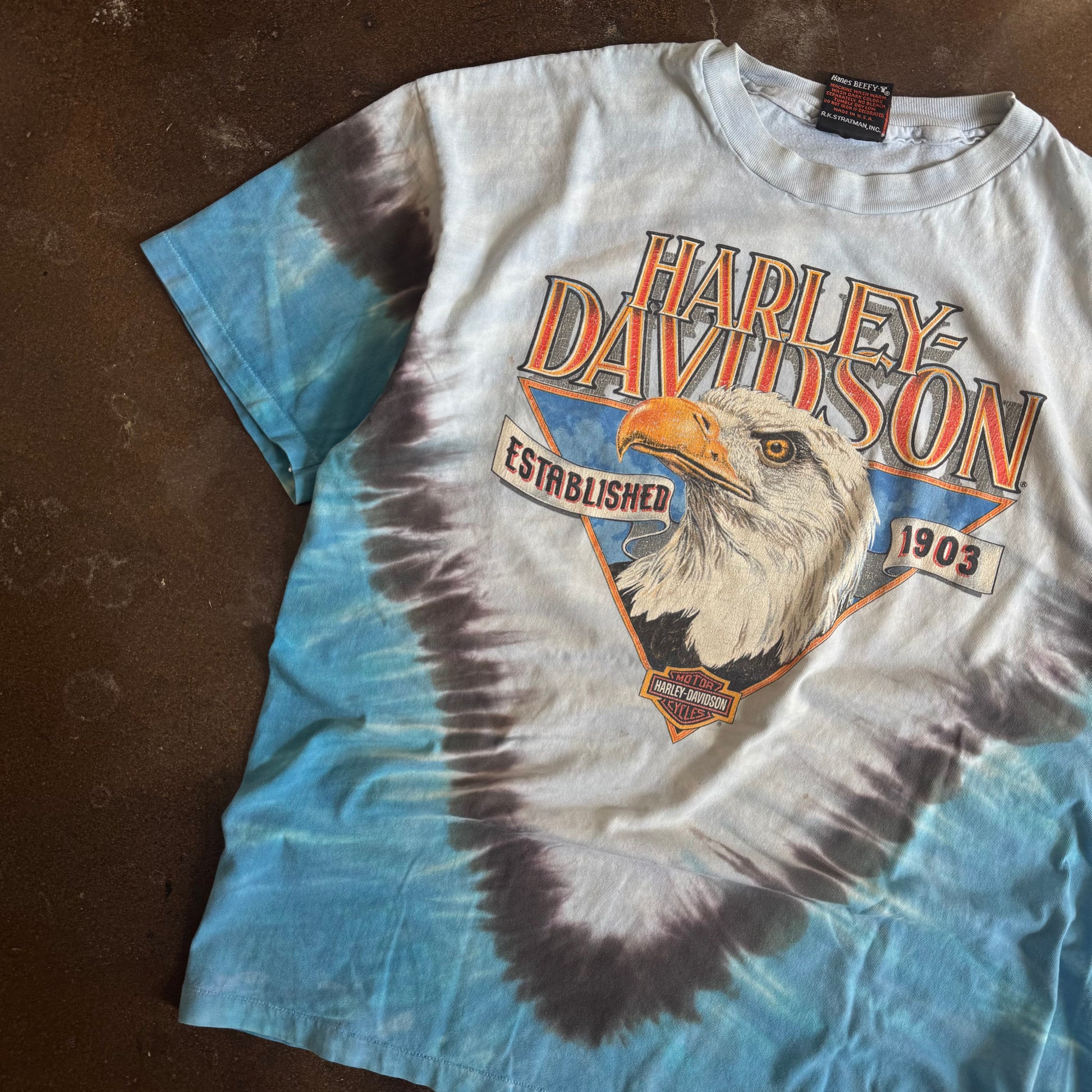 90’s Tye Dye Harley Eagle Tee (XL)