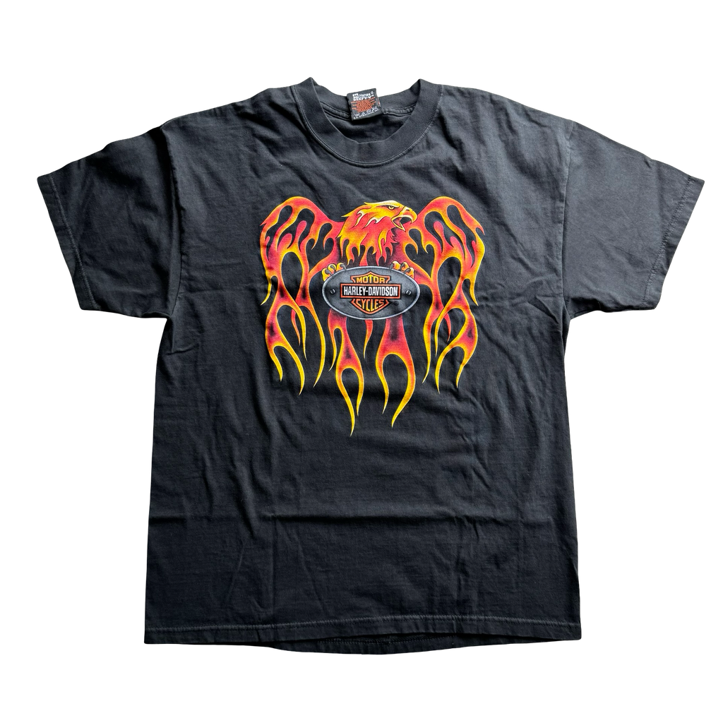 90’s Harley Flaming Eagle Texas Dealer Tee Size L