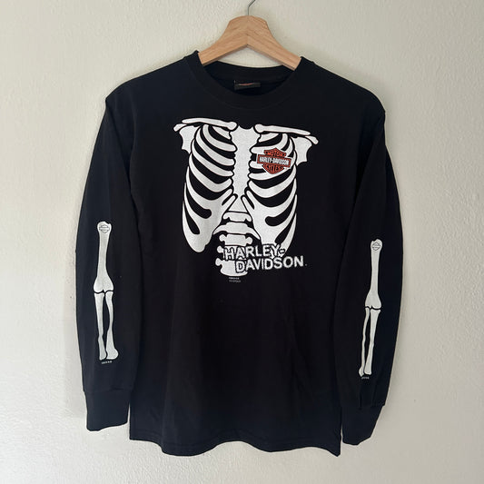 Y2K Women’s Harley Skeleton Longsleeve Shirt Size M