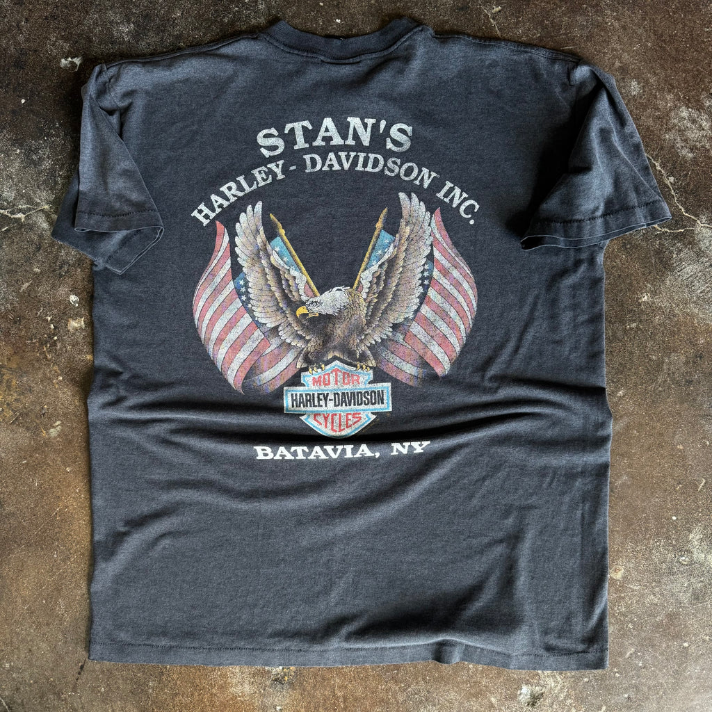 90’s Harley Davidson Eagle Portrait Distressed Tee (XL)
