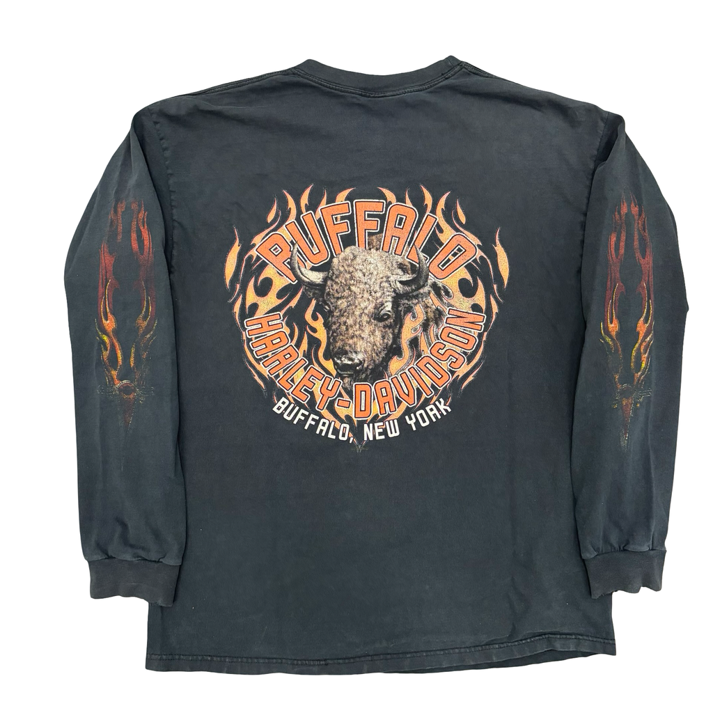 90’s Harley Flame Engine Longsleeve Tee Size XL