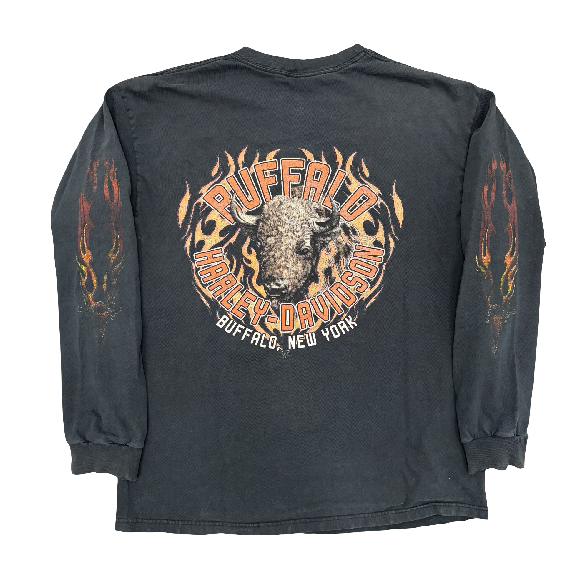 90’s Harley Flame Engine Longsleeve Tee Size XL