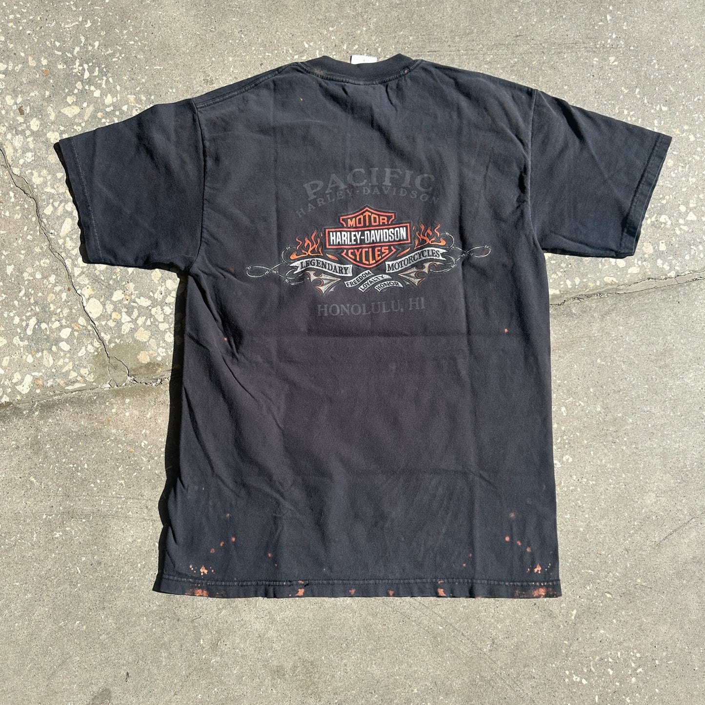 Y2K Harley Flaming Bike Tee (Field-Tested)