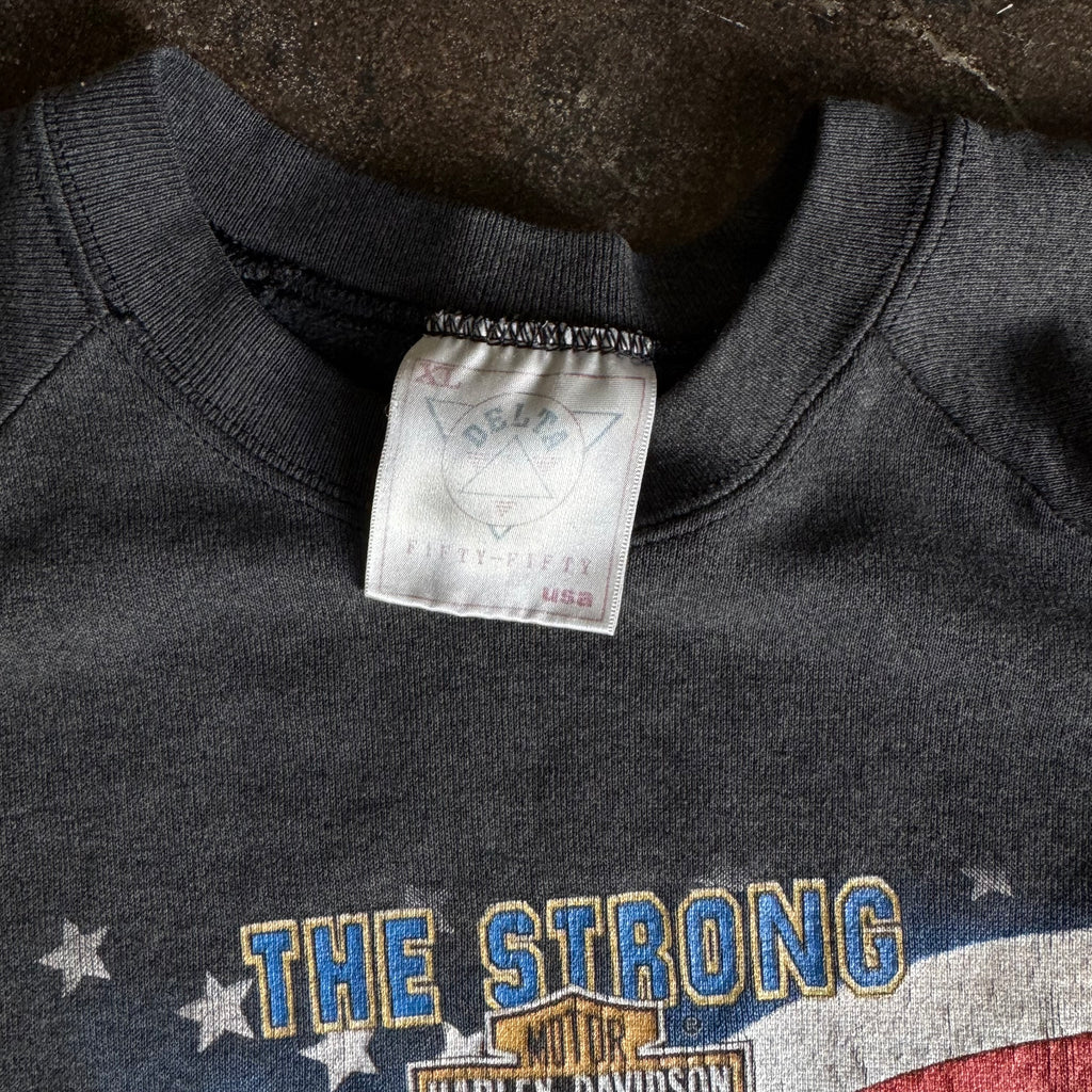 90’s Harley 3d Emblem Strong Survive NY Sweatshirt (XL)