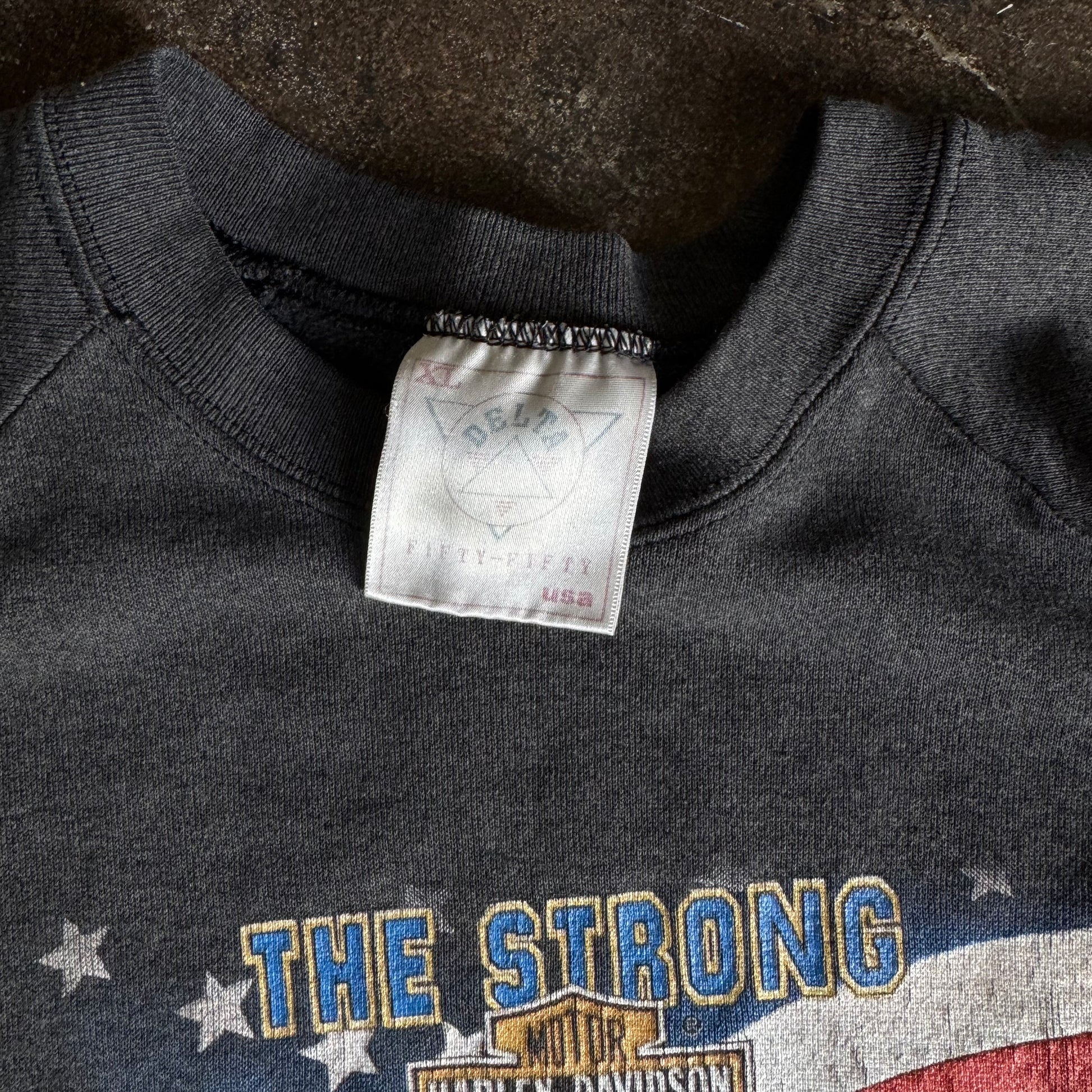 90’s Harley 3d Emblem Strong Survive NY Sweatshirt (XL)