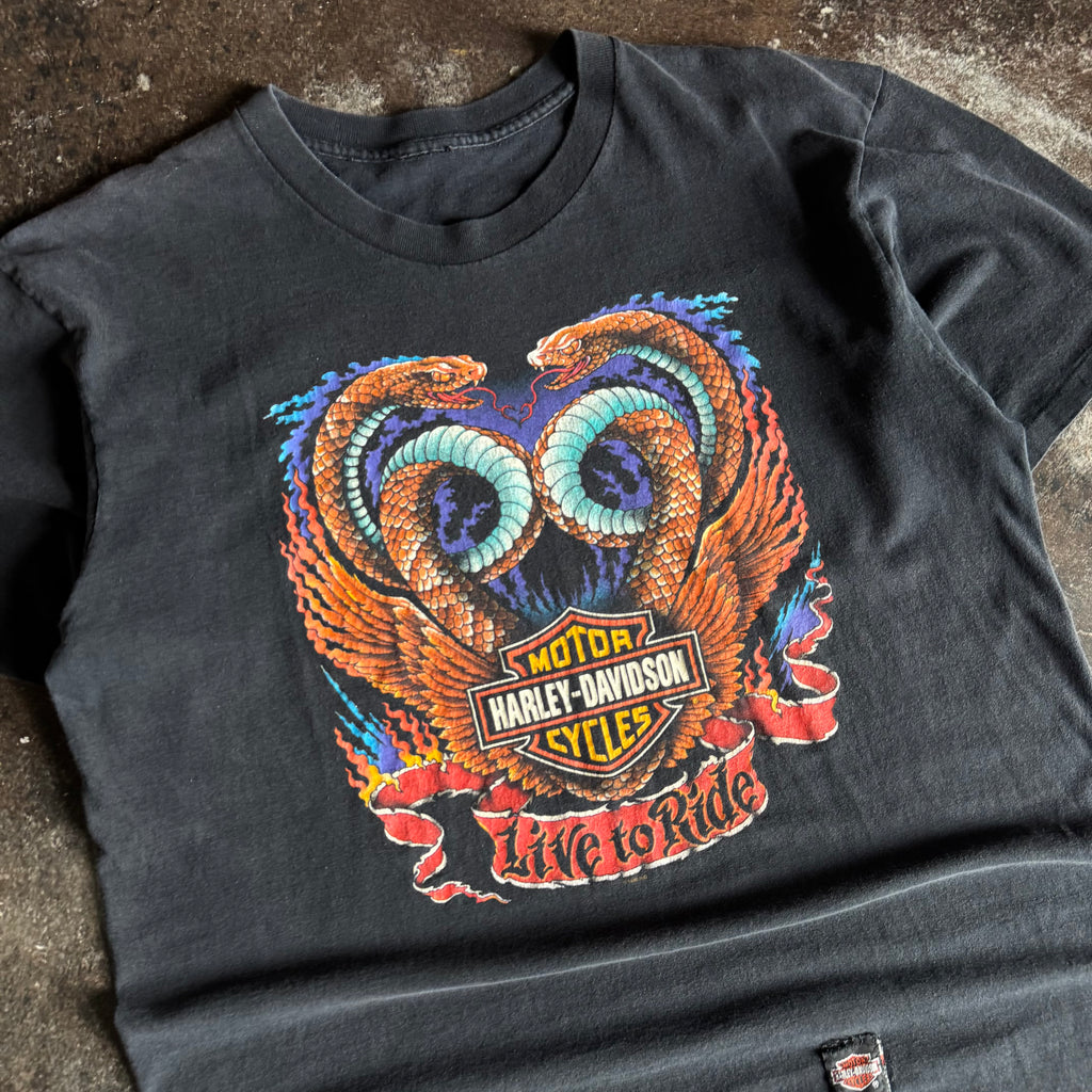 90’s Harley Live to Ride Snake Tee (XL)