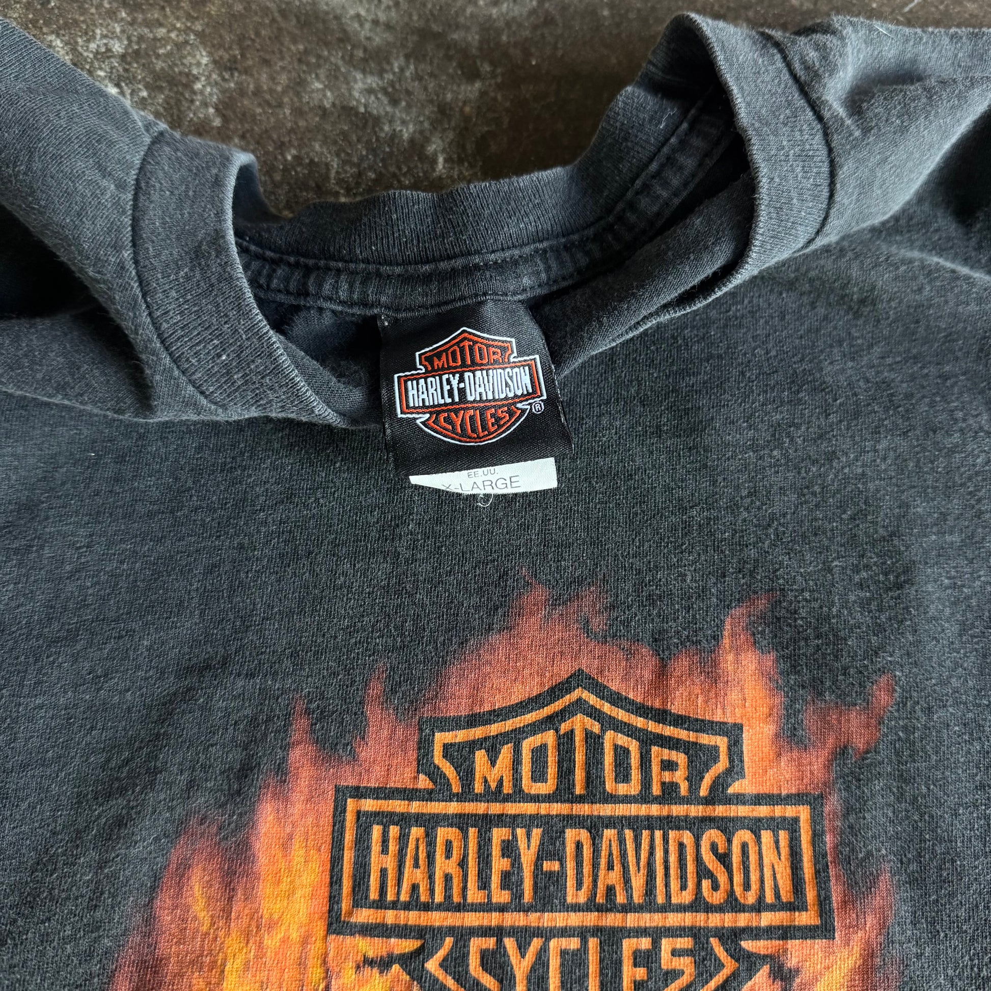 Y2K Harley Flaming Tiger “Attitude” Tee (XL)