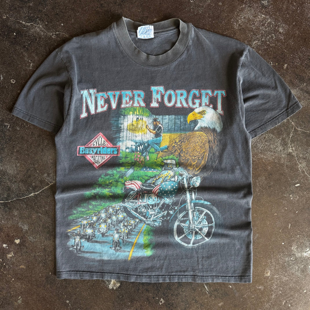 90’s Easyriders “Never Forget” Sun Faded Tee (M)