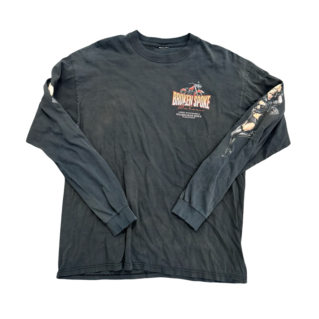 Y2K Broken Spoke Biker MILF Longsleeve Tee Size XL