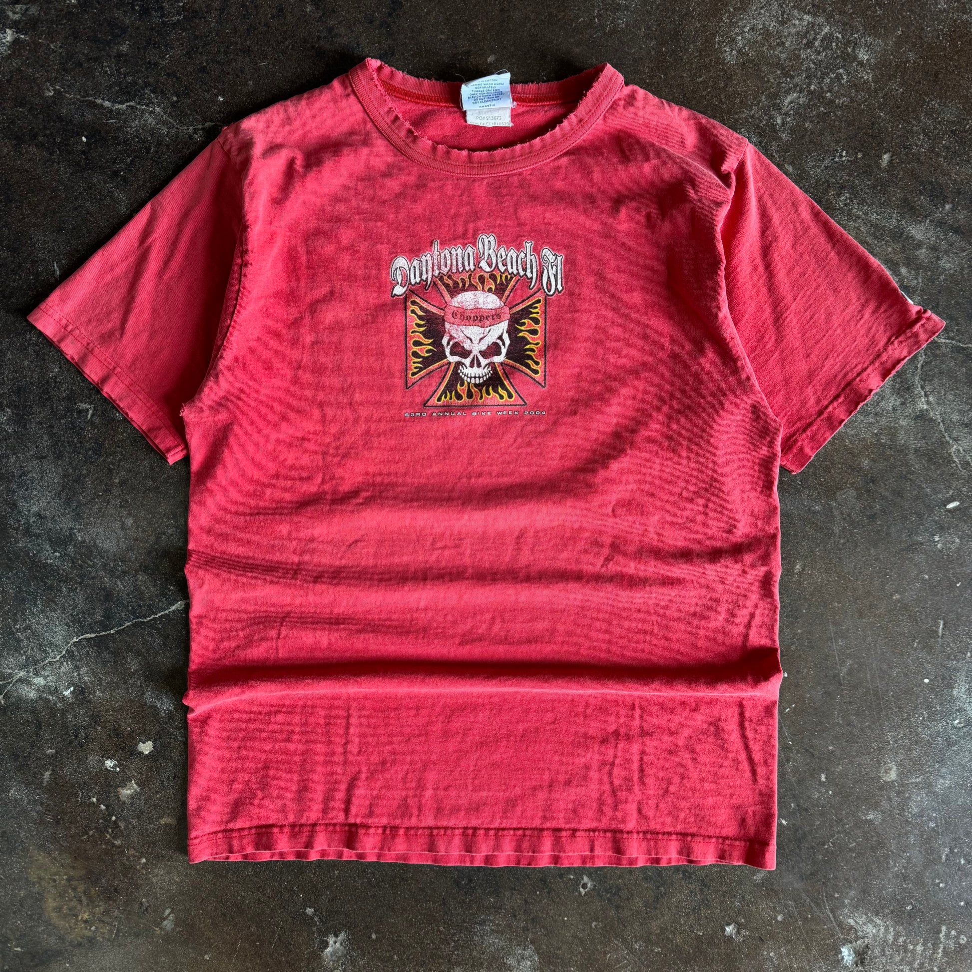 Y2K Daytona Choppers Bike Week Flame Emblem Tee (M)