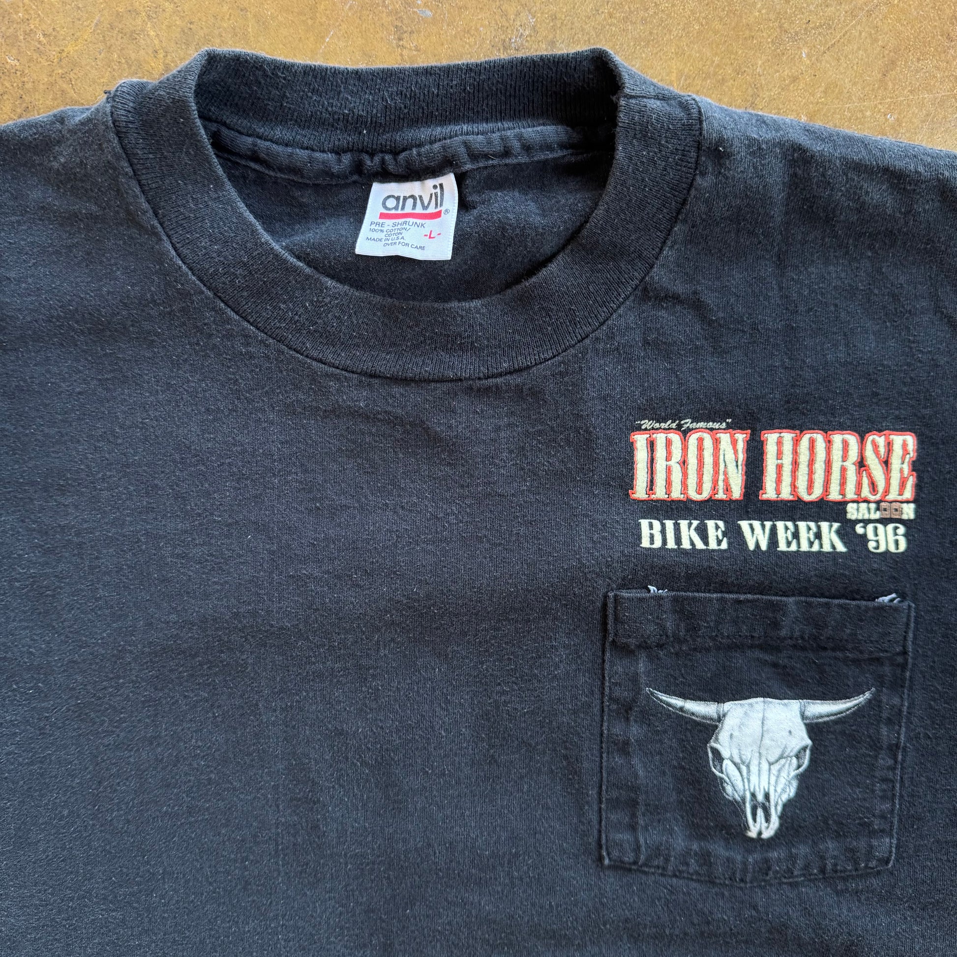 90’s Iron Horse Bike Week Pocket Tee (L)