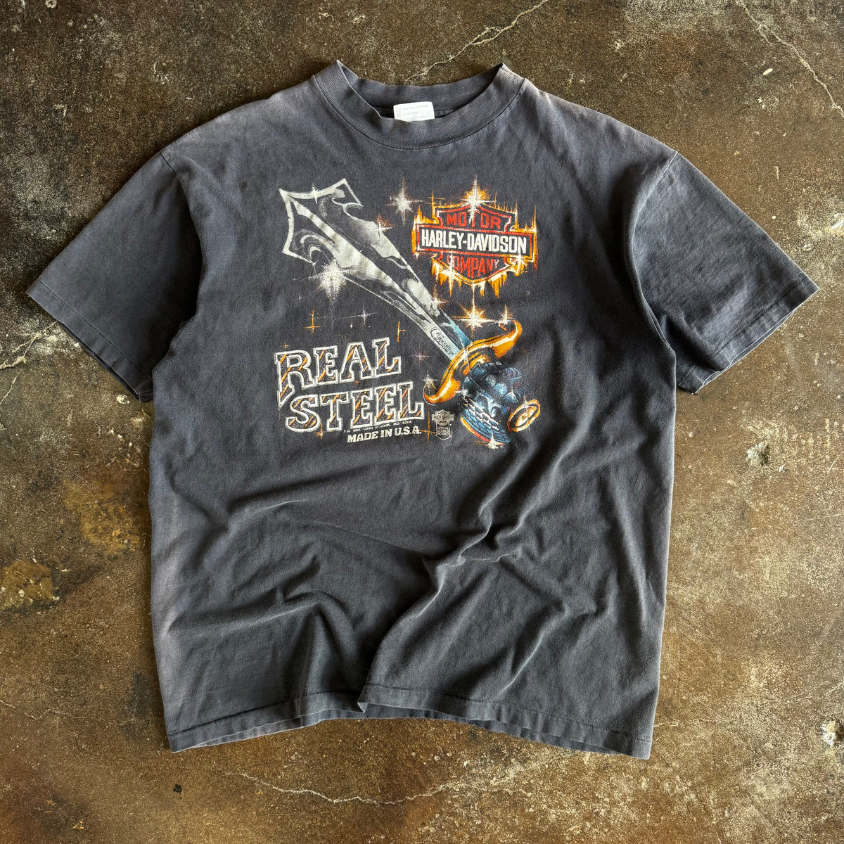 80’s Harley “Real Steel” Sun Faded Tee (XL)
