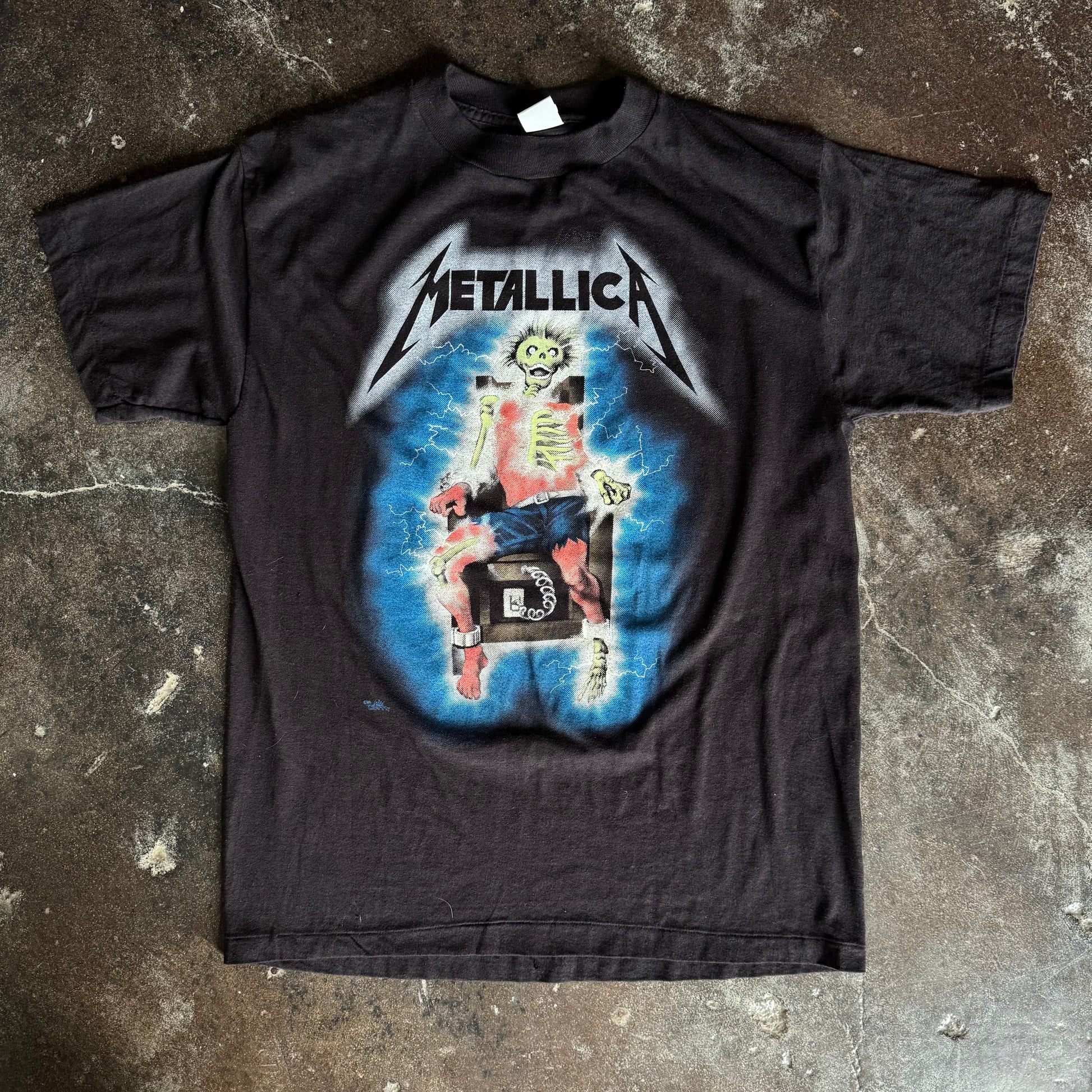 80’s Metallica Kill ‘Em All Electric Chair Band Tee (XL)