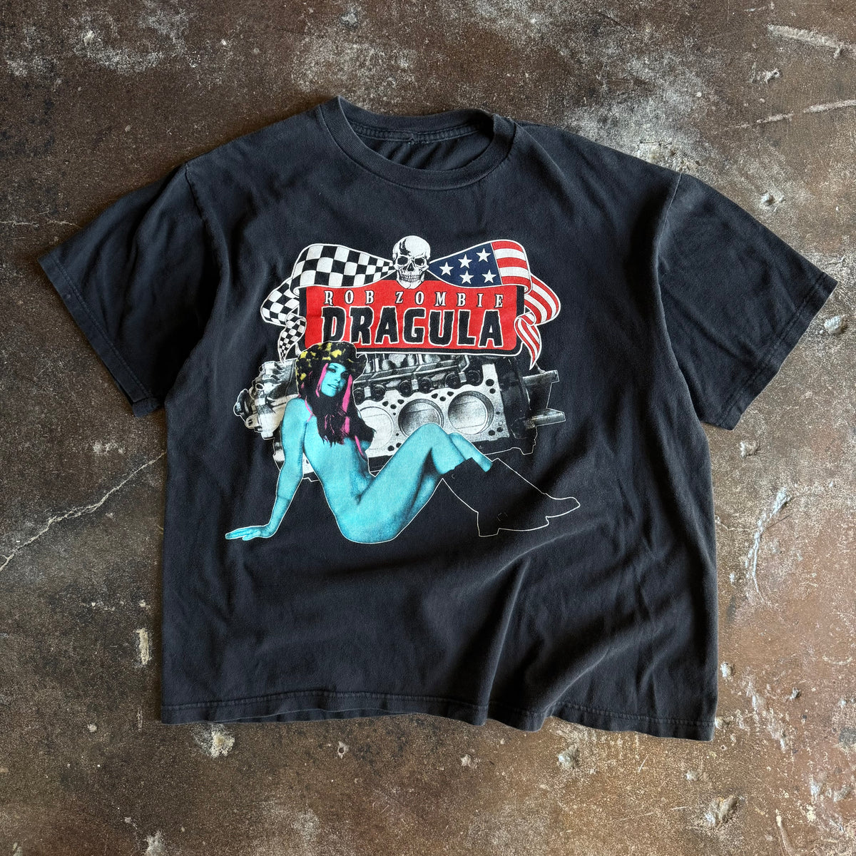90’s Rob Zombie Dragula 666 Crew Tee (XL)