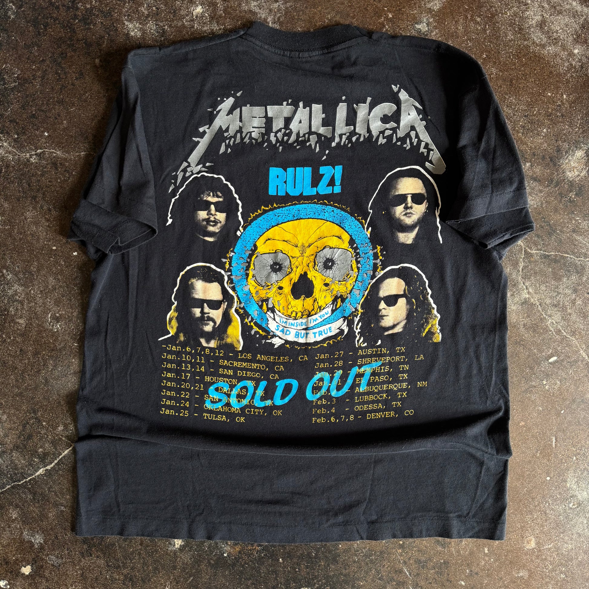 ‘92 Metallica Live In Concert Boot Tee (XL)