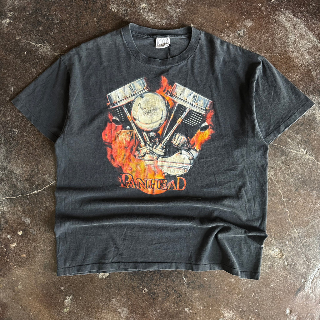 90’s Panhead Flaming Engine Biker Tee (XL)