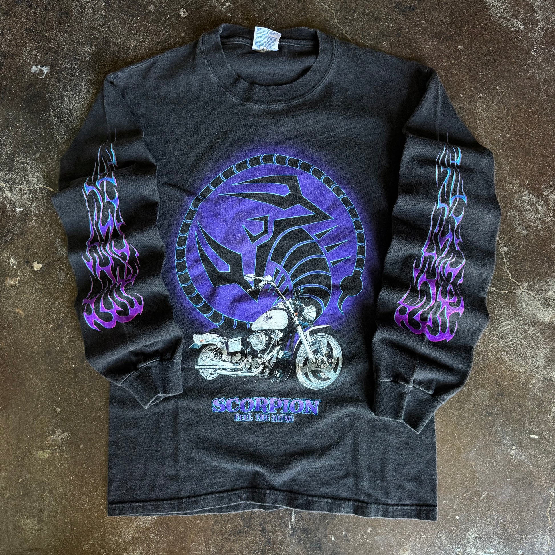 90's Feel The Sting Custom Chrome Flame Longsleeve (S)