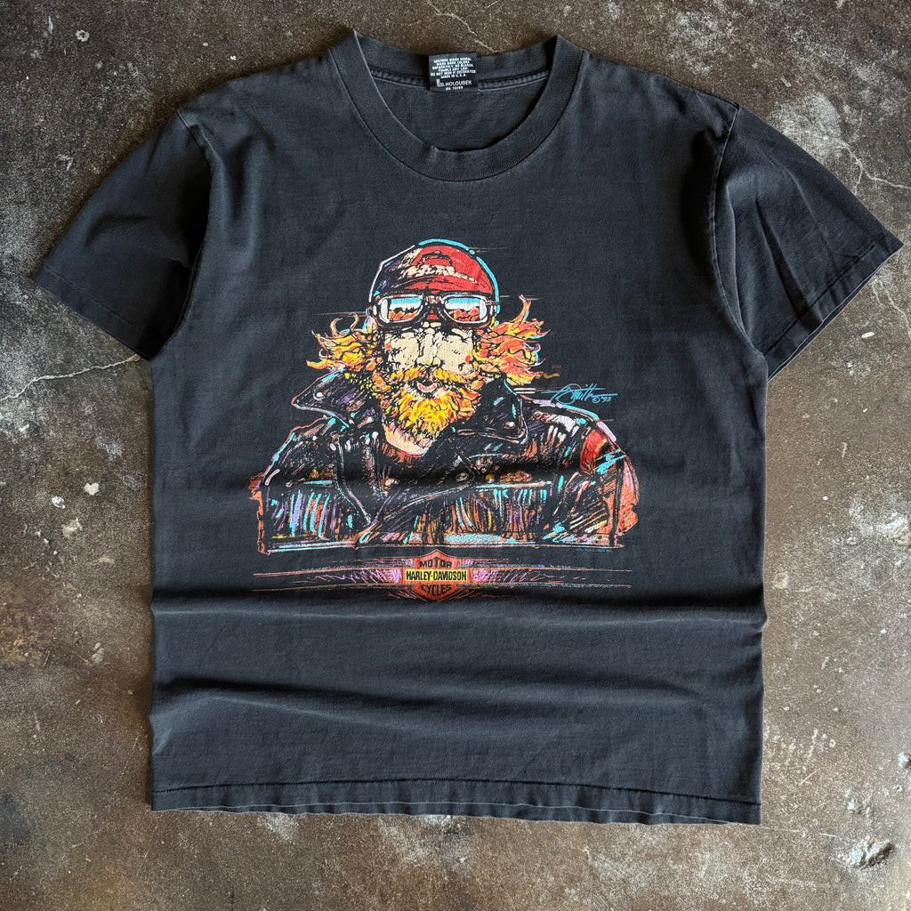 90’s Harley Biker Portrait Switzerland Art Tee (XL)