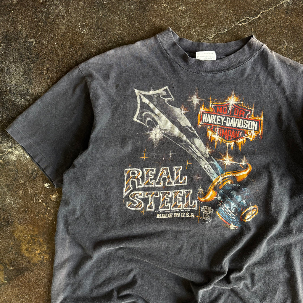 80’s Harley “Real Steel” Sun Faded Tee (XL)