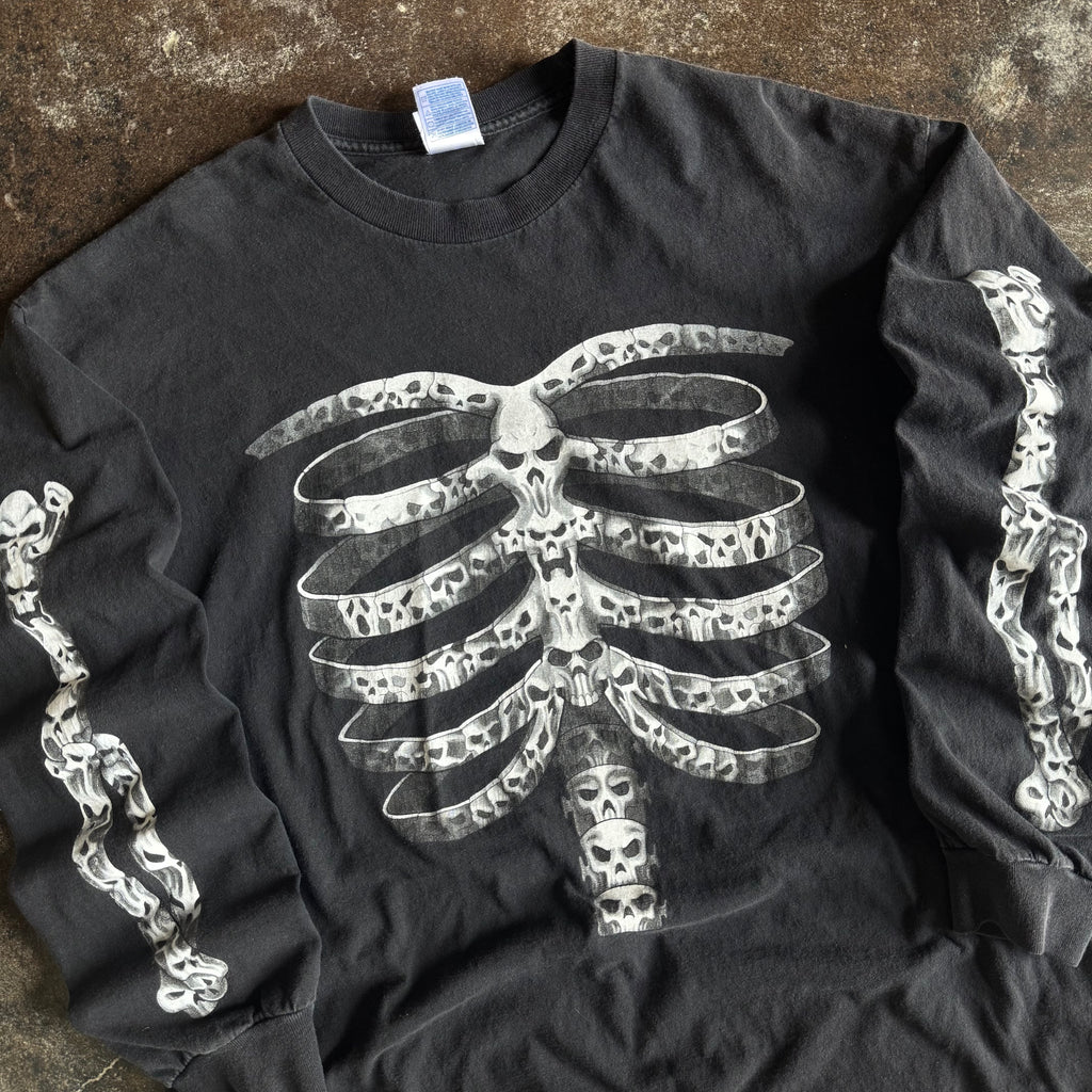 Y2K Recycle Bike Shop Skeleton Bone Longsleeve (XL)