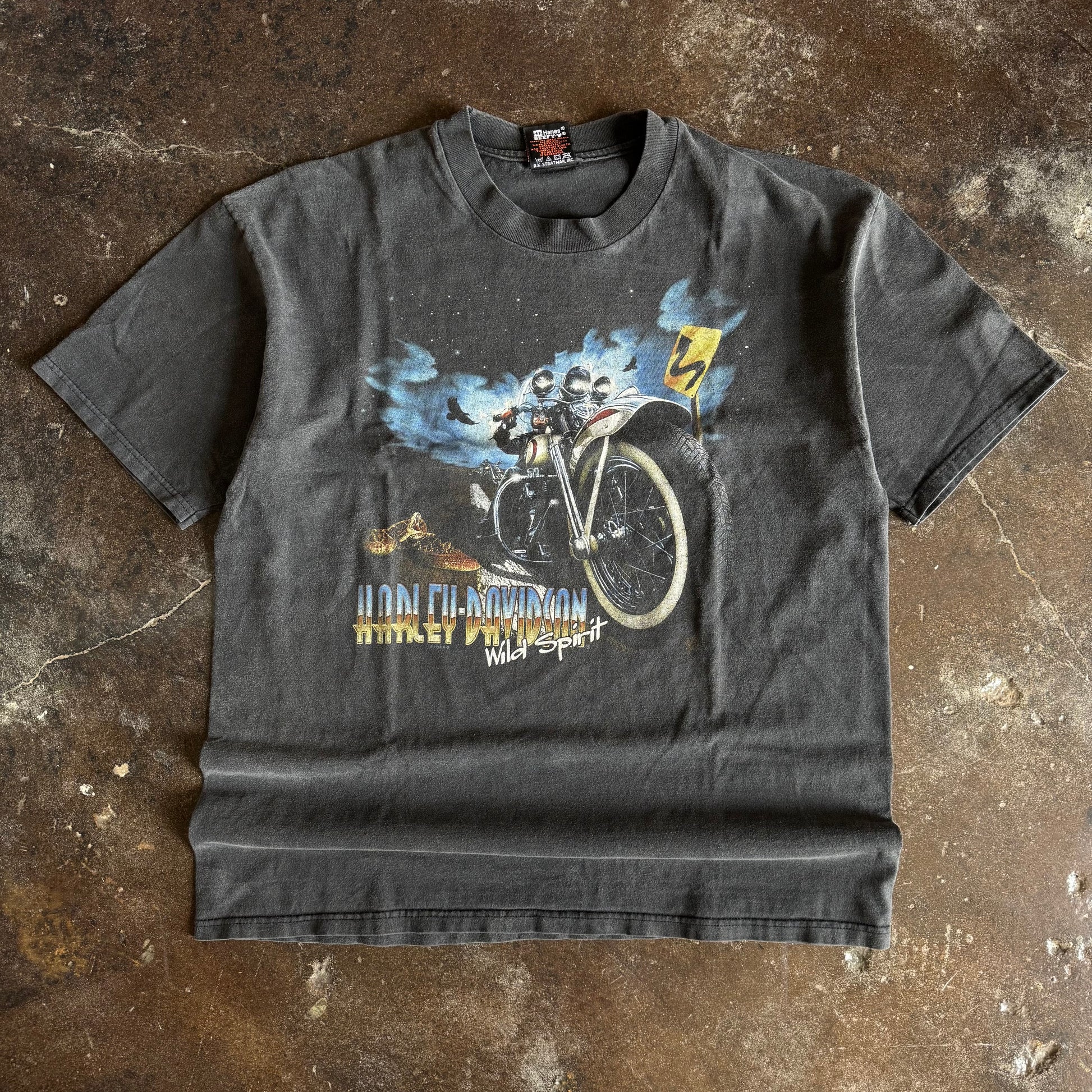 90’s Harley Wild Spirit Sun Faded Alaska Tee (XL)
