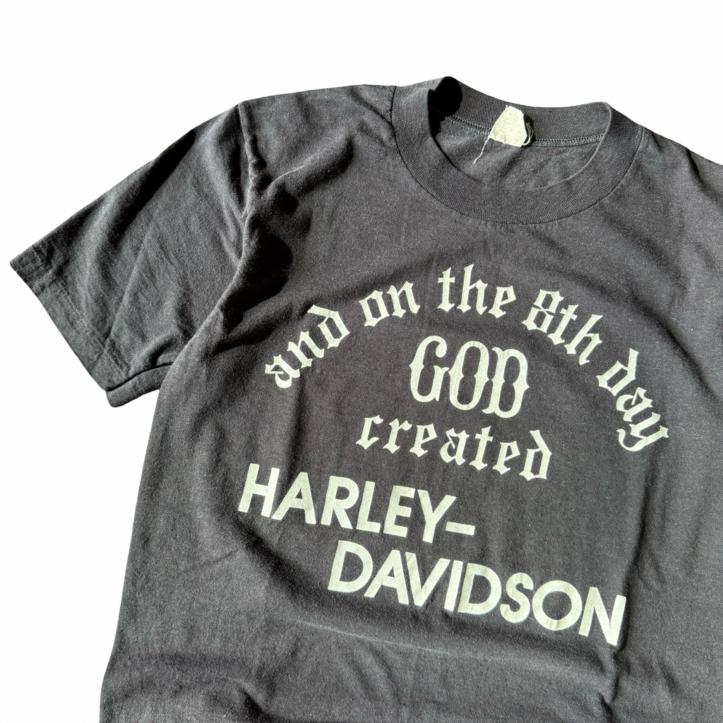 80’s God Created Harley Davidson Tee Size M