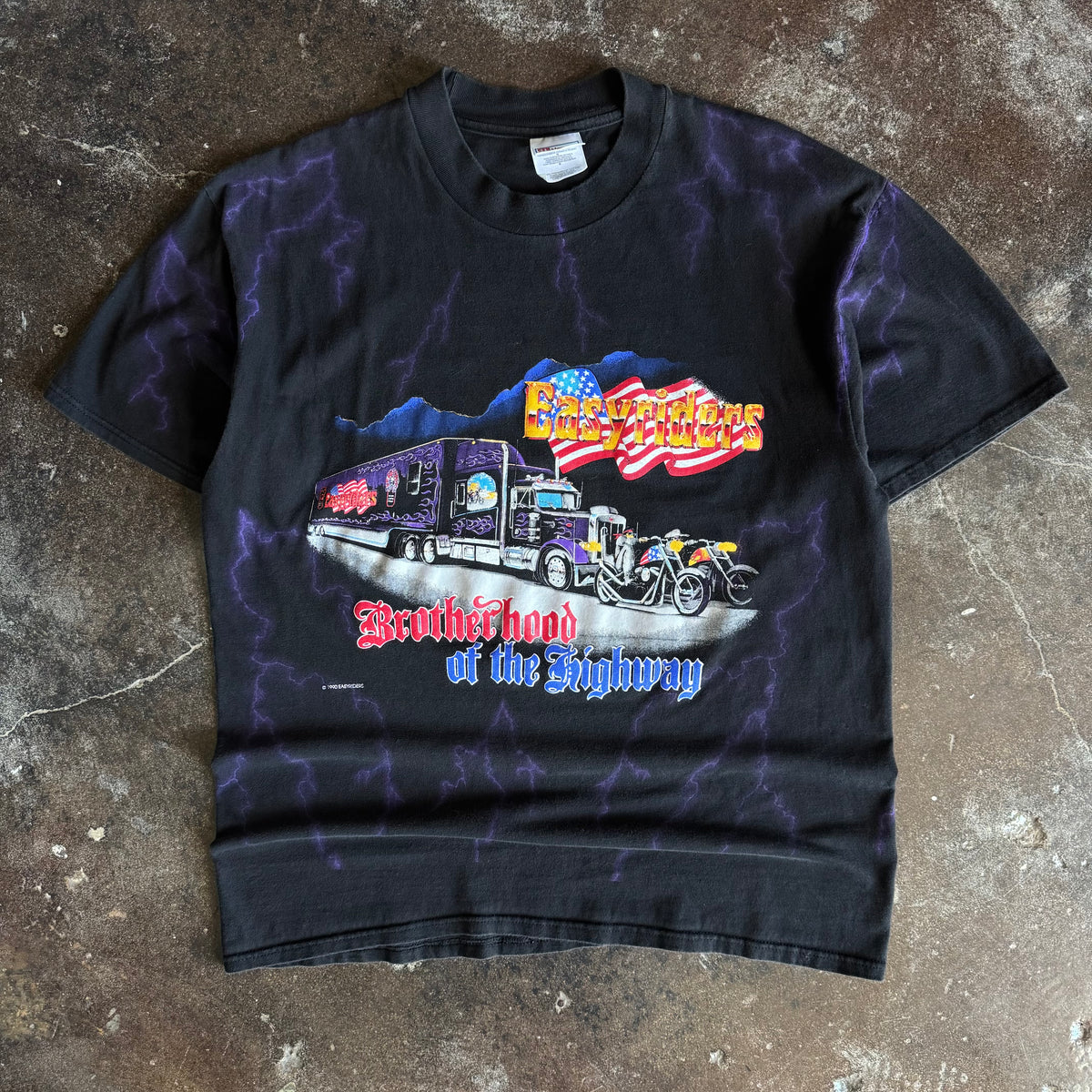 90’s Easyriders Brotherhood Lightning AOP Tee (L)