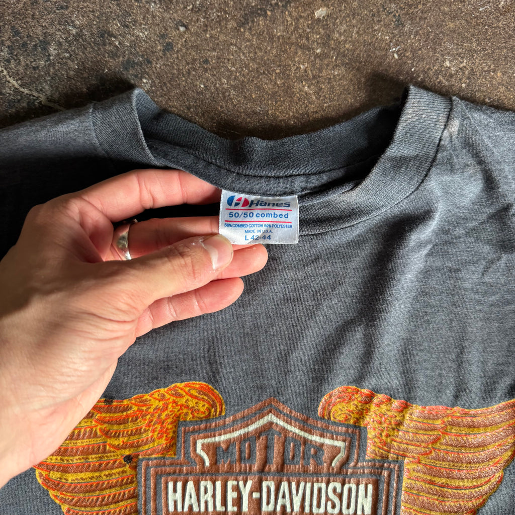 80’s Harley Brown Wing Emblem Tee (L)